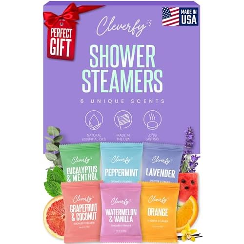 Cleverfy Shower Steamers Aromatherapy ? Stocking Stuffers for Teen Girls, Women and Wife ? Christmas Gifts for Teens and Women ? White Elephant Gifts for Adults ? 6 Tablets