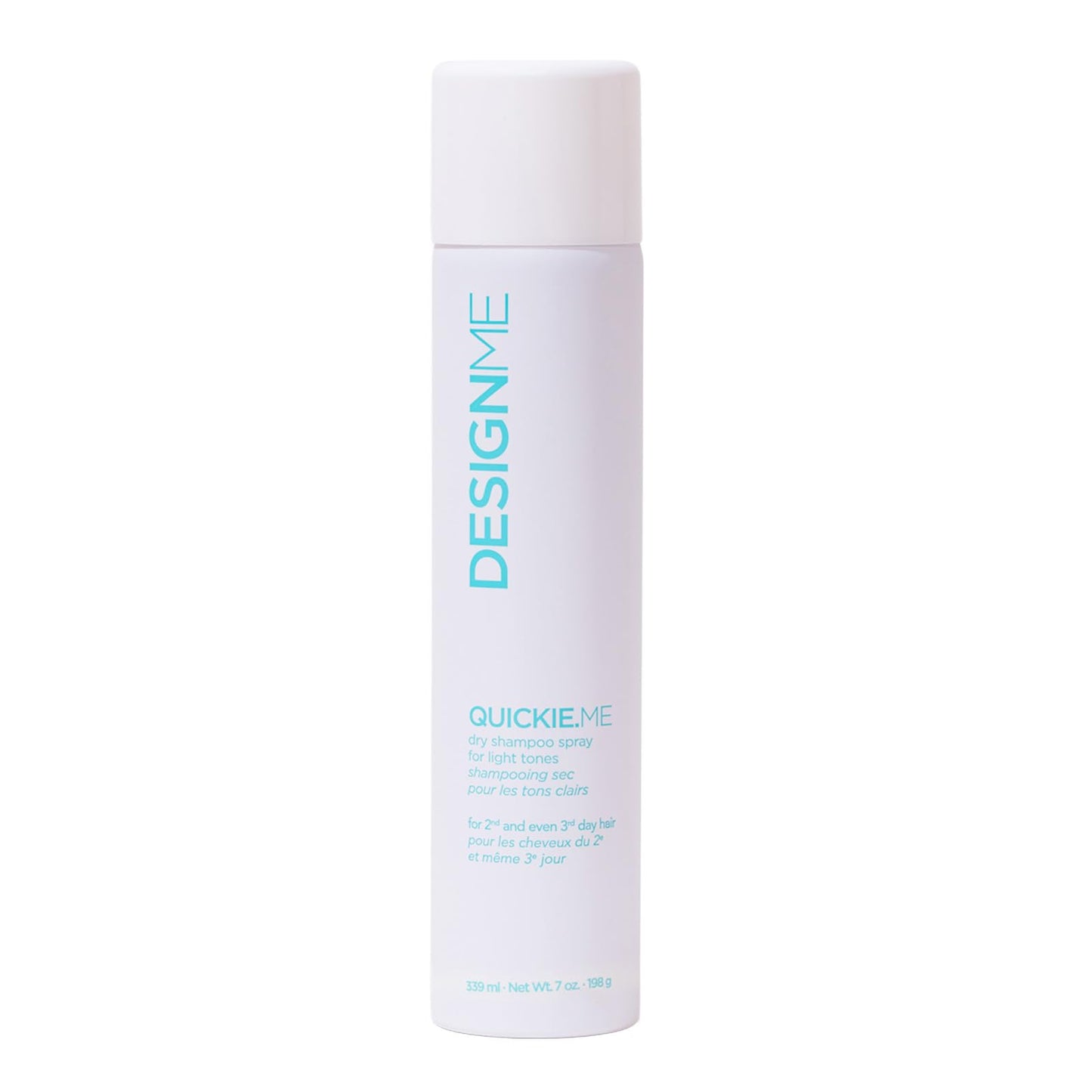 Design.Me QUICKIE.ME Dry Shampoo for Light Tones | Instantly Refreshes, Absorbs Oils | Root-Lifting Formula with Rice Starch | Residue-Free Waterless Spray for Blonde, Platinum, & Grey Hair