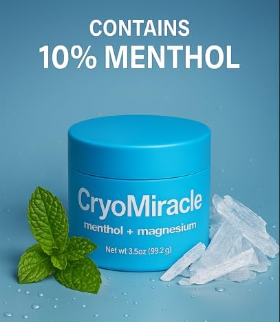 Cooling Relief Cream - Menthol & Magnesium for Soothing Muscle Discomfort