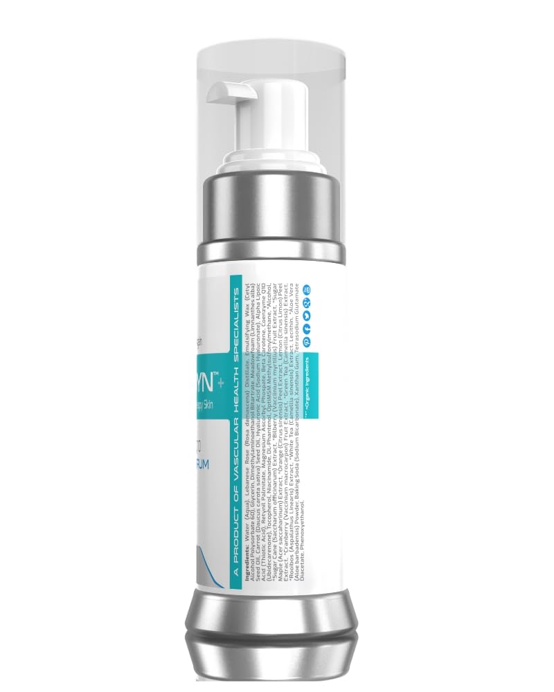 Rosadyn+ Rosacea Redness Serum, CoQ10 and Vitamin C, with Hyaluranic Acid, Green Tea Extract