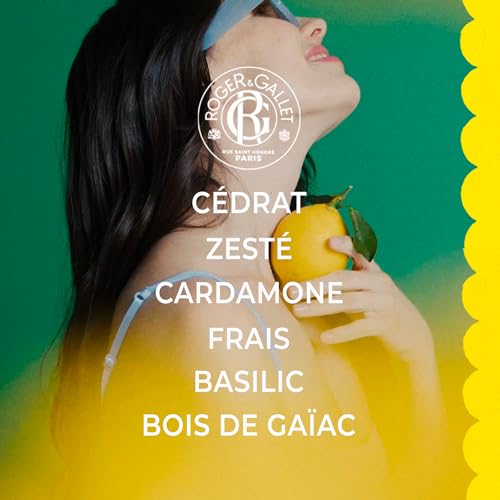 Roger&Gallet Beneficial Perfumed Water 100ml - Women's Perfume with Citron Zest, Cardamom, Basil, Thyme - Long Lasting Fragrance - Parfum Femme with Natural Ingredients, Energizing Properties - C?drat