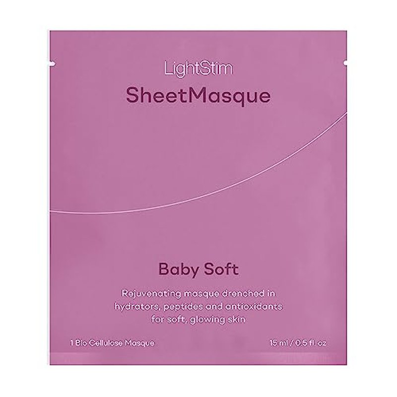 LightStim SheetMasque Rejuvenating, Breathable, Bio Cellulose Mask Drenched in Hydrators, Peptides, and Antioxidants to Soften Lines and Reduce Redness for Glowing, Healthy-Looking Skin