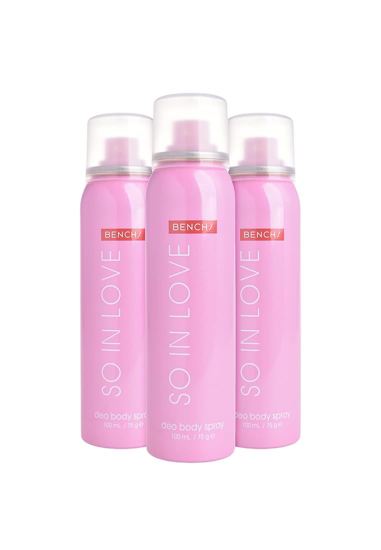 3 pcs Pink So In Love Deo Body Spray 100 ml