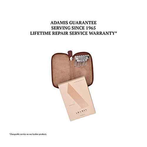 Full Grain Genuine Leather Keychain Holder Pouch with 6 Key Holders Hook