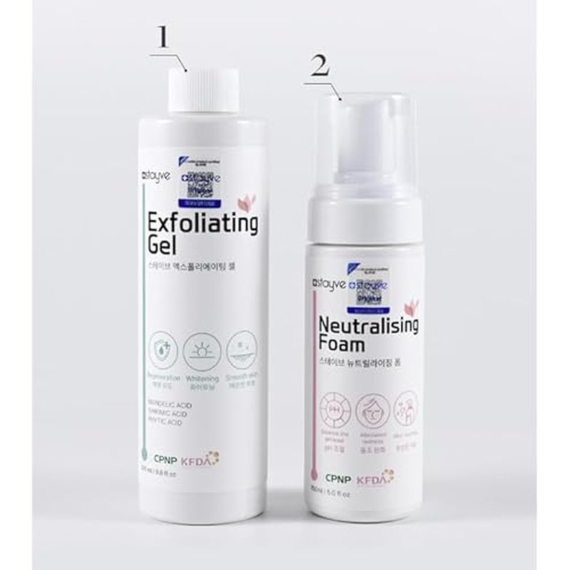Stayve Derma White Exfoliating Gel and Neutralizing Foam Kit
