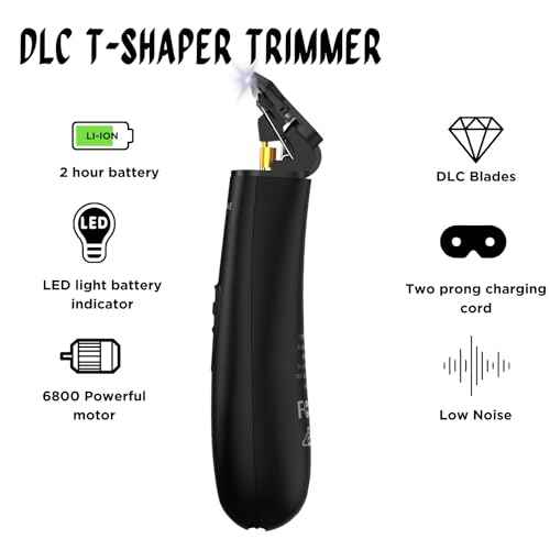 Supreme Trimmer T Shaper - Quiet Cordless Beard & Hair Trimmer for Men | 120 Min Runtime, Low Noise, Zero-Gap DLC Blade | Ideal for Sensitive Skin, Kids & Elderly | ST5206