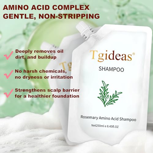 Tgideas Rosemary Amino Acid Shampoo, Hair Growth Shampoo for Thinning Hair Women and Men Hair Loss, Zinc PCA Thicken & Strengthen Scalp with Hydrolyzed Silk 8.45 fl.oz - 2 Packs