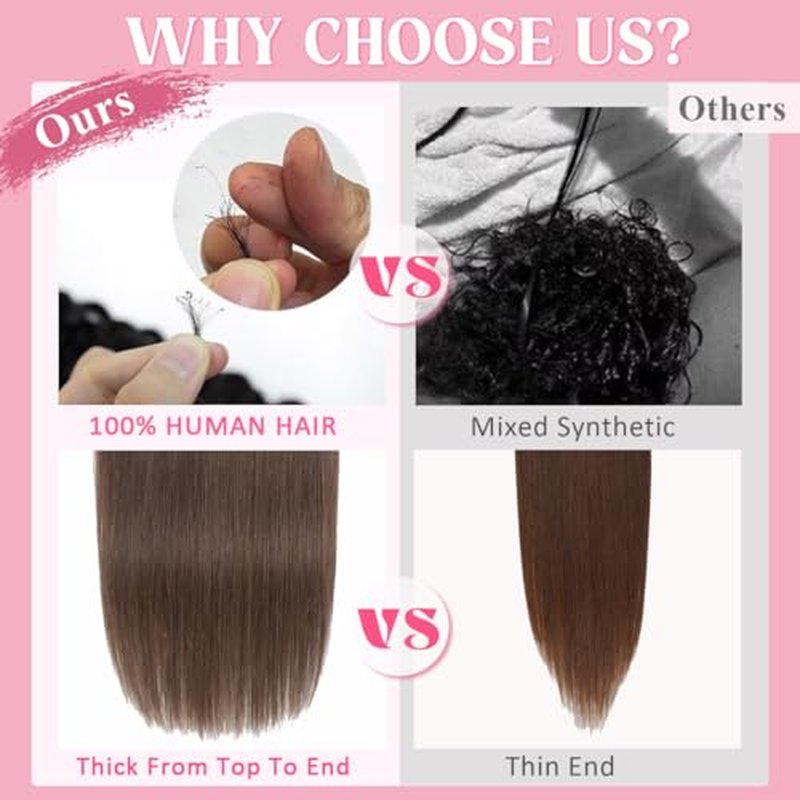 Clip in Hair Extensions Real Human Hair 4.3oz/120g Clip ins 100% Brazilian Remy Human Hair Extension for Women 8pcs Per Set with 18 Clips Double Weft (24 Inch #4 Chocolate Brown)