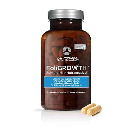 Advanced Trichology FoliGROWTH¢â Hair Growth Supplement for Thicker Fuller Hair | Approved* by the American Hair Loss Association | Revitalize Thinning Hair - 90 Count (Pack of 1)