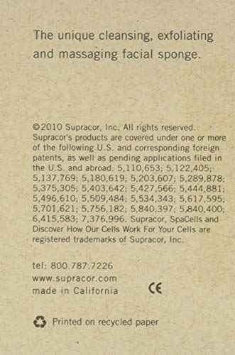 Supracor SpaCell Facial Sponge - Face Scrubber, Honeycomb Face Exfoliator for Smoother, Softer, and Younger Looking Skin, Blue, One Pack