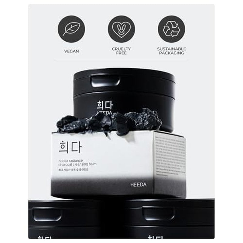 Charcoal Cleansing Balm, All in One Nourishing, Hydrating Makeup Melting Remover for Dry & Sensitive Skin, Korean Beauty Face Wash Cleanser 3.38 fl.oz