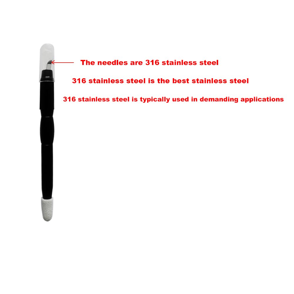 ZUSING Very Very Sharp Disposable Microblading Pens 12 Needles With Pigment Sponge Microblading Pen Disposable 10pcs/pack (Black)