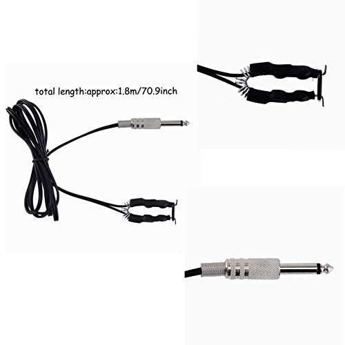 Foot Pedal and Clip Cord,New Star Tattoo 360 GEM Pro Stainless Steel Foot Pedal Switch Control and Tatto Clip Cord for Tattoo Machine Power Supply Tattooing Supplies Kits