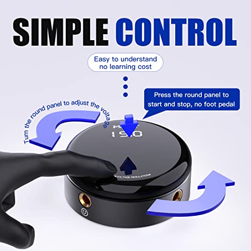 Mast Tattoo Power Supply, Halo2 Circle Digital Display Voltage, One Touch Easy Use for Tattoo Machine