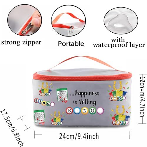 PXTIDY Gambler Cosmetic Case Game Lover Gifts Happiness is Yelling Game Gambling Travel Bag Lucky Game Gift for Lover Mom