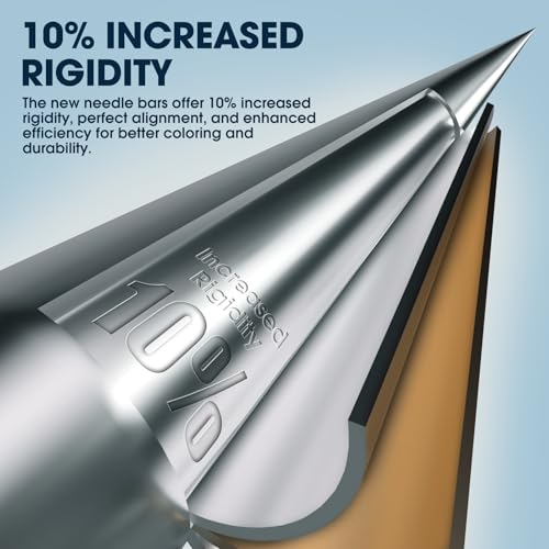 INKin Tattoo Cartridge Needles 50Pcs Assorted Mixed Size Curved/Round Magnum #12 Standard 5RM/7RM/9RM/11RM/13RM Tattoo Needles with Safety Membrane for Tattoo Gun Machine Pen