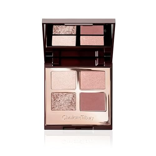 Charlotte Tilbury Bigger, Brighter Eyeshadow Palette - Shimmer & Satin Matte Eyeshadow Quad with a Rich Powder Formula - Includes 4 Complementary Shades - Exagger-Eyes