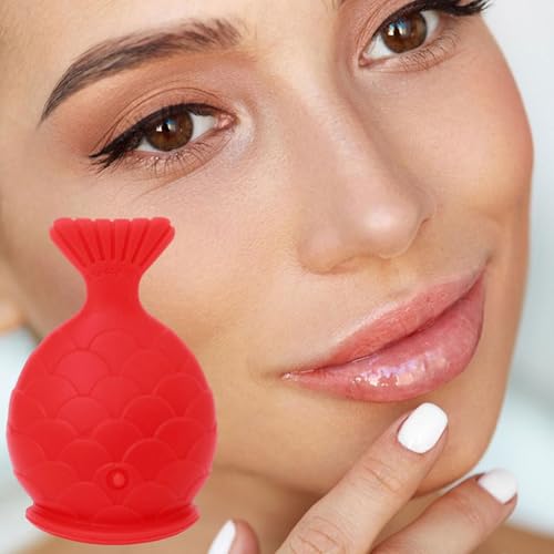 Generic Lip Enhancer Plumper Device,lip plumper device,fish lip plumper,Natural Pout Mouth Beauty Tool With Fish Design,Silicone Filler Plumper For Sexy Mouth, Natural Pout For Girls And Women, Red