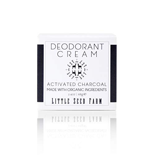 Little Seed Farm All Natural Deodorant Cream - Activated Charcoal - Aluminum Free Deodorant for Women or Men, Net Wt. 2.4oz | 68g