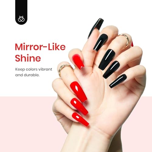 Beetles Extra Glossy Gel Top Coat - 15ml Clear Glossy No Wipe Top Coat Gel Nail Polish High Shine Long Lasting Nail Surface Protection Manicure Winter Nail Gifts for Women