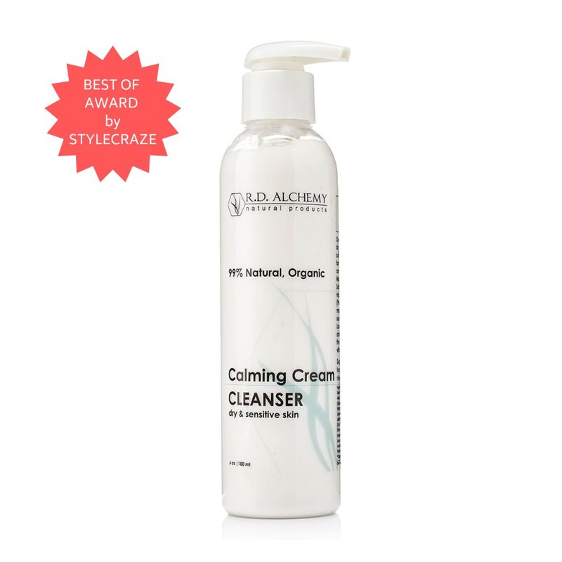 RD Alchemy - Natural & Organic Calming Cream Cleanser. Sulfate-Free Face Wash for Dry & Sensitive Skin. Gentle Hydrating Cleanser That Soothes, Cleanses & Moisturizes.