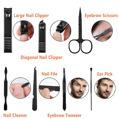 Manicure Set Men Nail Clipper Set Personal Care Nail Grooming Kits Travel Nail Care Set Manicure Tools Fenlebeneil Nail Clippers Pedicure Kit Basic Nail Care Tools Gift for Men Women