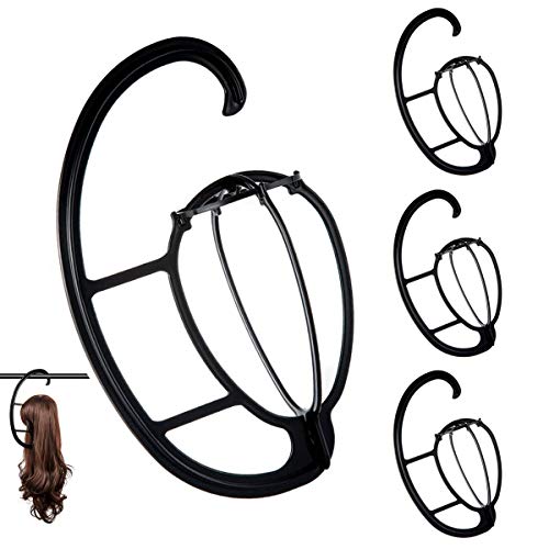 Dreamlover Hanging Wig Stand, Head for Wigs, 4 Sets