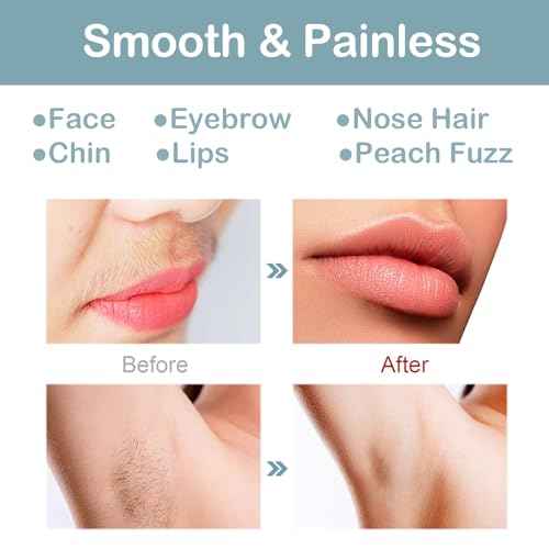 Eyebrow Facial Trimmer for Women - 2 in 1 Rechargeable Face Eye Brow Shaver - Face Remover Peach Fuzz Painless Facial Removal Built-in LED Light for Lips Arm Nose Hair Bikini Line Body (Pink)