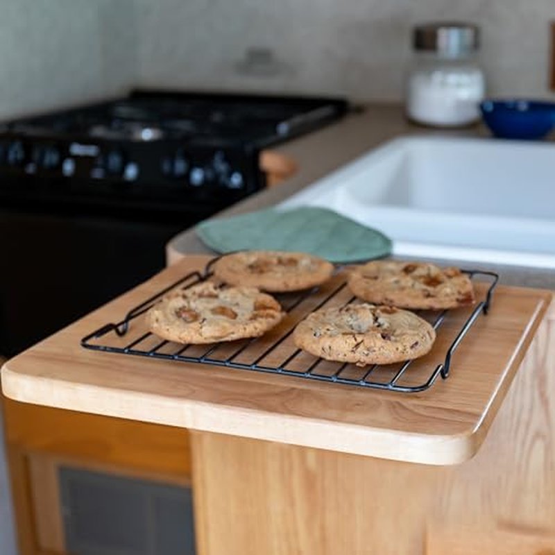 Camco Oak Accent RV Countertop Extension - Non-Toxic Gloss Finish | 12” x 13.5” x .75”