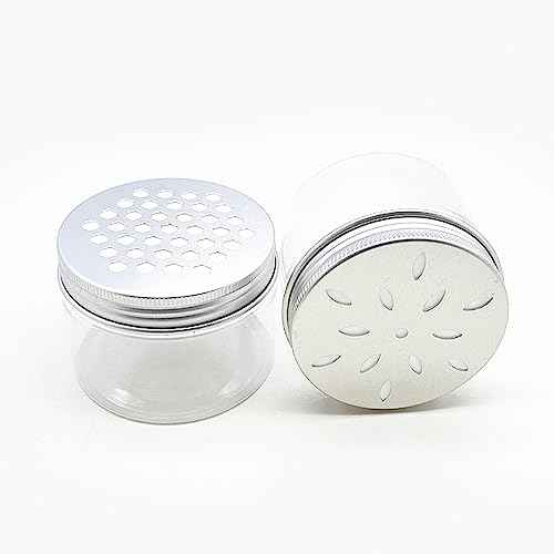 12 pcs 3 Styles Air Freshener Solid Perfume Aroma Diffuser Empty Storage Containers with Hollow Lids 80ml 2.7 OZ Screw Lid Round Jars Sample for Aromatherapy (12)