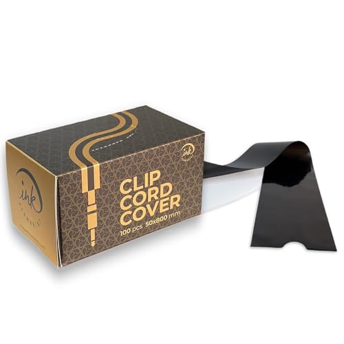 Ink Permanent Disposable Clip Cord Covers for Tattoo Machines, 100 Count, Extra-Long Filter Pen Bag Sleeves with Pre-Punched Holes for Gun Needles, Professional Accessories (100 pieces)