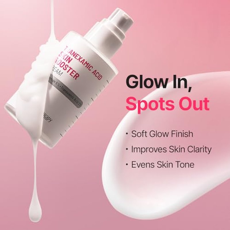 MEDITHERAPY Tranexamic Acid Skin Booster Cream 3.4 Fl Oz - 5% Niacinamide & 3% TXA Korean Face Moisturizer - Gentle Facial Serum Cream with Facial Device for Glass Skin - Radiant Complexion