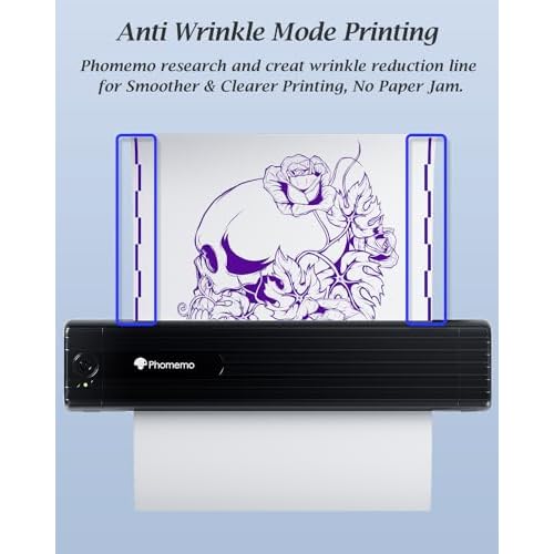 Phomemo TP83 Wireless Tattoo Stencil Printer, Upgraded Thermal Tattoo Printer Machine with 10pcs Transfer Paper, Bluetooth Tattoo Printer for Tattoo Artists & Beginners, Compatible with iPad Phone PC