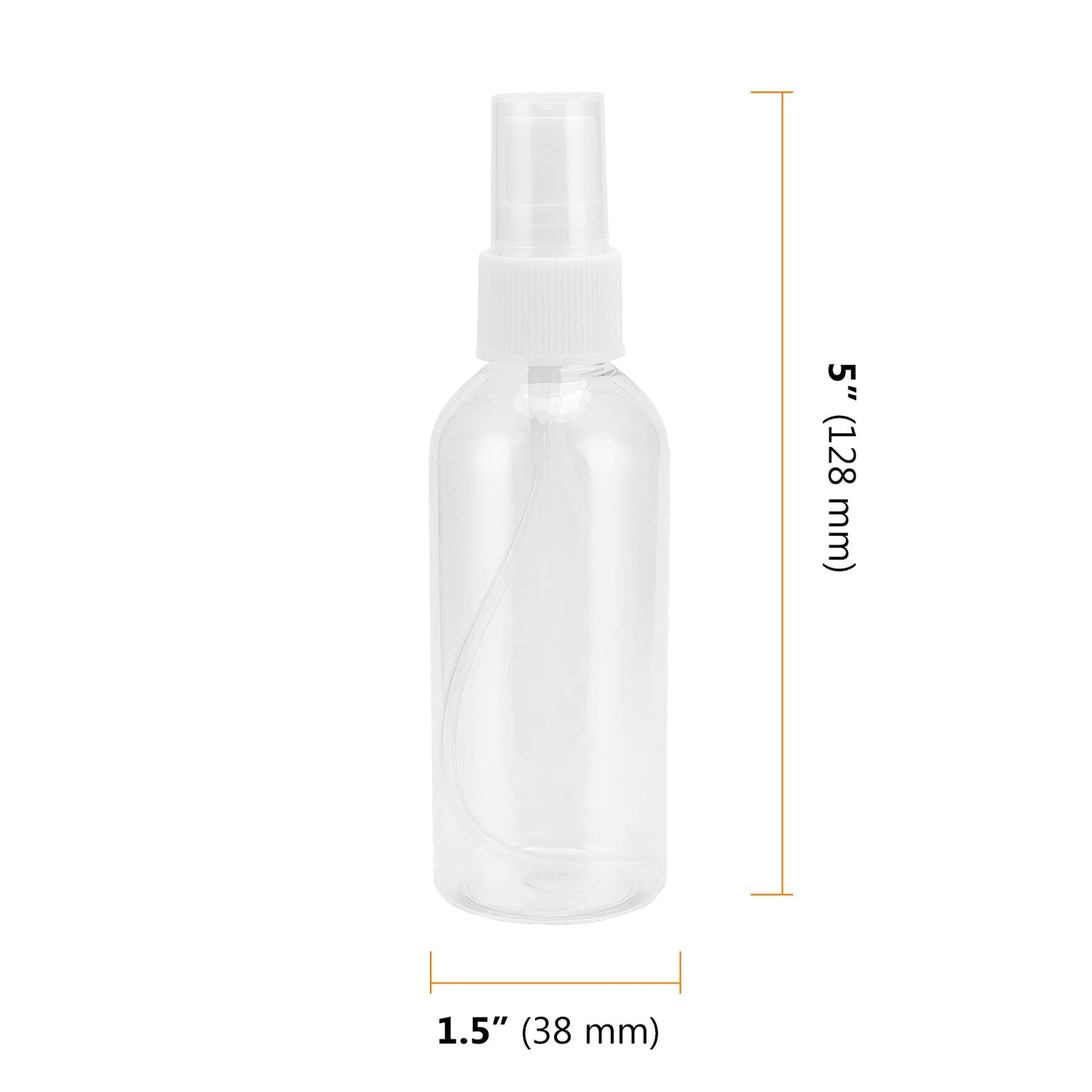 SEUNMUK 40 Pack 2.7oz/80ml Spray Bottles with Pump Spray Cap, Clear Fine Mist Empty Plastic Spray Bottles, Travel Size Refillable Bottles for Toner, Essence, Hair Spray