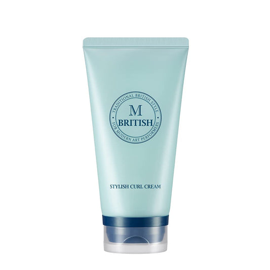BRITISH M Stylish Curl Cream for Curly Hair, 5.07 oz – Anti-Frizz Curl Defining Cream with Hyaluronic Acid – Lightweight, Hydrating, Non-Sticky, Easy Rinse