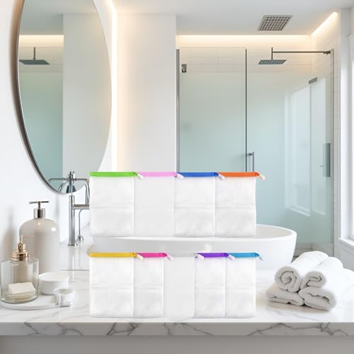 10 PCS Foaming Mesh Bags, Portable Soap Saver Bag Hangable Net Soap Pouches, Nylon Drawstring Bags Shower Foaming Mesh Face Cleansing Tool Cleansers