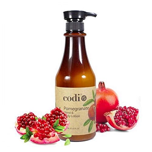CODi Pomegranate Lotion - Body and Hand Lotion with Pump for Women and Men - Pomegranate Body Lotion with Wonderful Pomegranate Scent - Less Greasy, Quick Absorbent - 1 750ml Bottle and 2 100ml Tubes