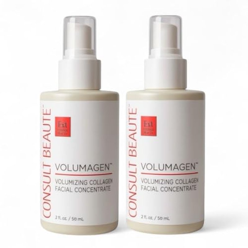 Consult Beaute Volumagen - Collagen Anti-Aging Serum for the Face - Hyaluronic Acid - Skin Nourishing & Plumping - Hydrates and Temporarily Fills for Smoother, Bouncy Skin - 2 Oz. Duo (2 Piece Set)