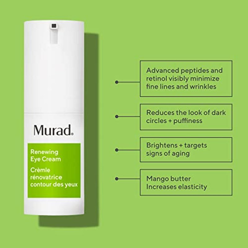 Murad Renewing Eye Cream ? Nourishing Retinol & Peptide Formula with Mango Butter & Eye Brightening Complex for Firming, Dark Circle Reduction, Minimizing Wrinkles & Skin Resurgence ? 0.5 Fl Oz