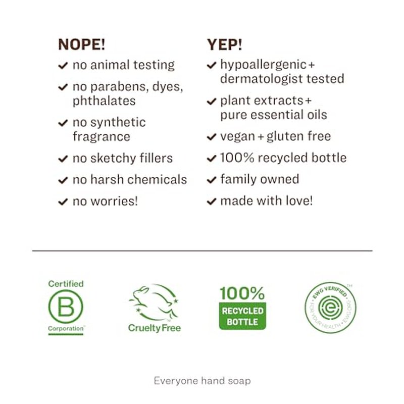 Everyone Liquid Hand Soap, 12.75 Ounce (Pack of 3), Meyer Lemon and Mandarin, Plant-Based Cleanser with Pure Essential Oils