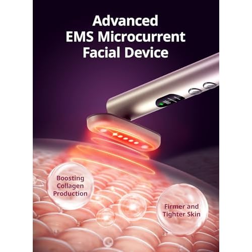 Red-Light-Therapy-for-Face,9 in 1 LED Light Therapy Eye Equipment for Skin Care, Red Light Therapy Face Massager Eye Beauty Skincare Rejuvenation Tool Microcurrent Facial Device Gift for Women at Home