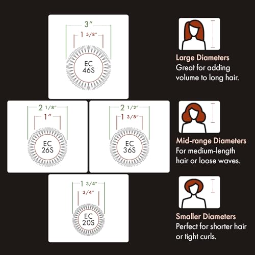 Olivia Garden EcoCeramic Soft Bristles Round Thermal Hair Brush (not electrical)