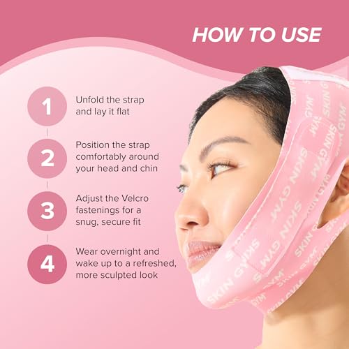 SKIN GYM Morning Shed Chin Strap, Adjustable Face Slimming Band for Sculpting, Lifting and Defining Jawline