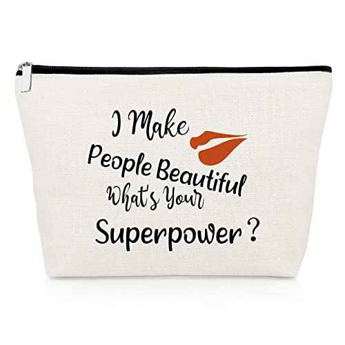 Makeup Artist Gifts for Girl Beautician Cosmetic Bag Makeup Lover Gift for Women Hairdresser Beauty Graduation Present for Artist Friend Stylist Christmas Birthday Present Travel Cosmetic Pouch