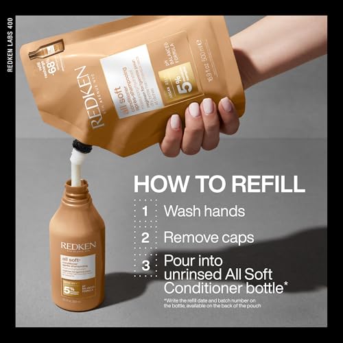 Redken All Soft Conditioner For Dry Hair - Moisturizes & Provides Intense Softness With Argan Oil, For All Hair Types