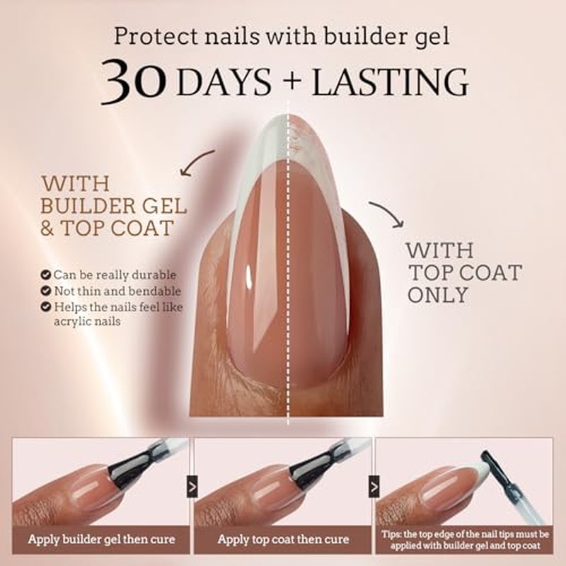 BTArtbox French Tip Press on Nails - 5 Styles XCOATTIPS Short Coffin Nails, Pre-Designed Swirl Soft Gel Nail Tips, Ultra Fit False Nails, Soak Off Acrylic Fake Nails Extensions for Nail Art
