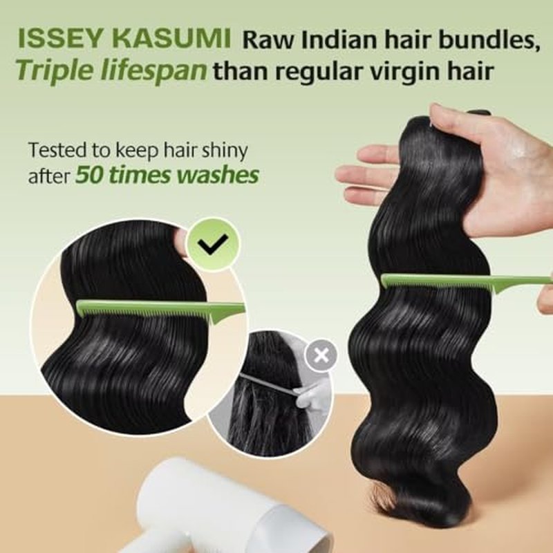 Raw Indian Human Hair Single Bundle,Triple Lifespan Than Regular Virgin Hair,In-Store Quality,Online Price! 100% Raw Indian Hair Bundles Body Wave Raw Hair Bundles 20 Inch