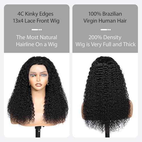 Curly Human Hair Wig 18Inch