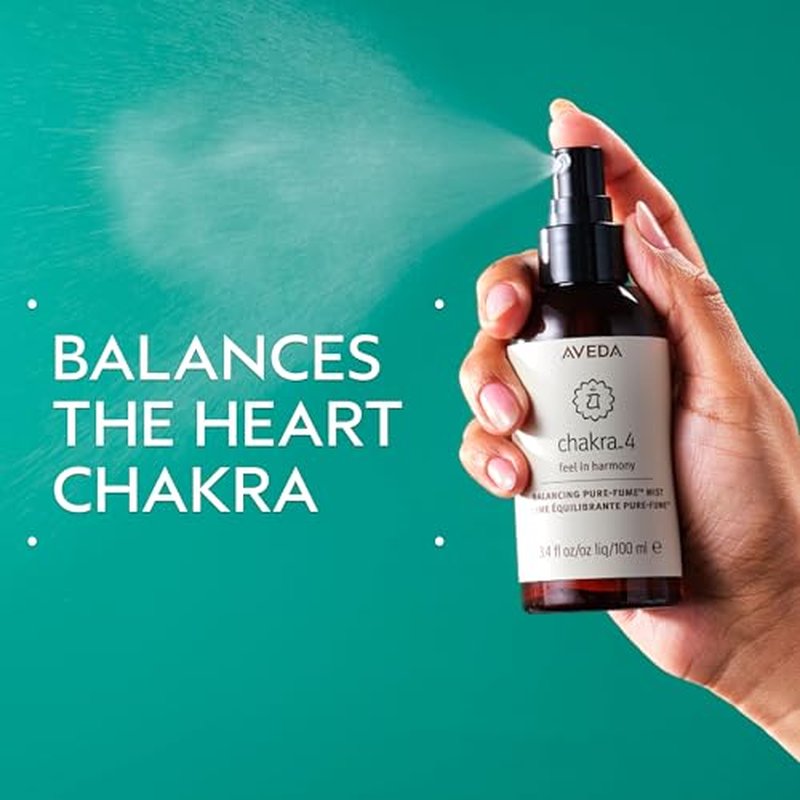 Aveda Chakra 4 Balancing Pure-Fume Mist: Heart | Body & Room Spray | Balances Power Chakra | With Sandalwood, Organic Mandarin & Palmarosa, 3.4 Fl Oz