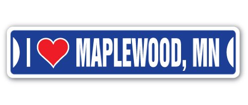 I Love Maplewood, Minnesota Street Sign mn City State us Wall Road décor Gift